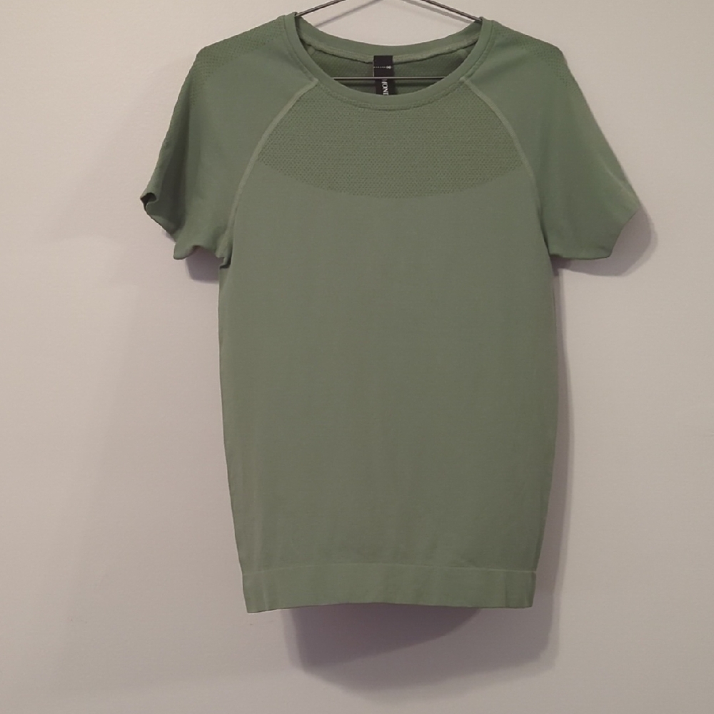 Mondetta Green Ribbed Fitted Polo Tee